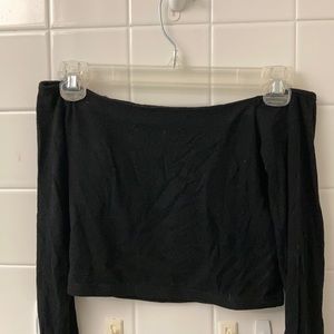 Black off the shoulder top
